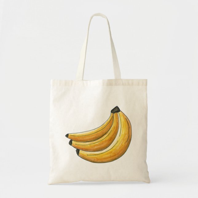 Bolsa Tote Ir Bananas Fruta de Banana Amarela Saco (Frente)