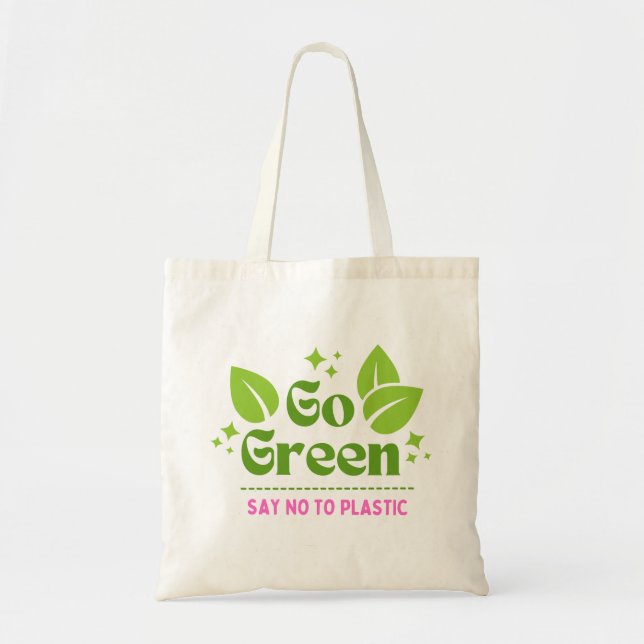 Bolsa Tote Ir para a barra de Carregares verde (Frente)