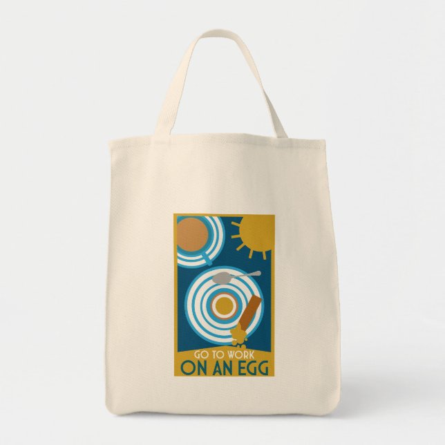 Bolsa Tote Ir Trabalhar Em Uma Arte De Parede De Ovos (Frente)