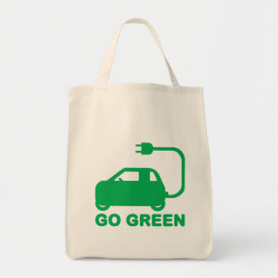 Bolsa Tote Ir Verde ~ Dirigir Carros Elétricos