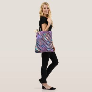 Bolsa Tote Iridescente futurista/abstrato holográfico