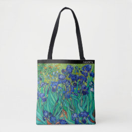 Bolsa Tote Íris (1889) por Van Gogh – Texto Personalizado