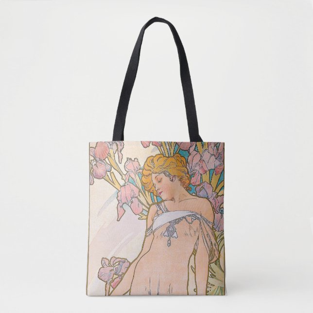 Bolsa Tote Iris (1897) apresentada por Alphonse Mucha (Frente)