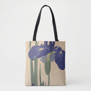 Bolsa Tote Íris Azuis por Ohara Koson