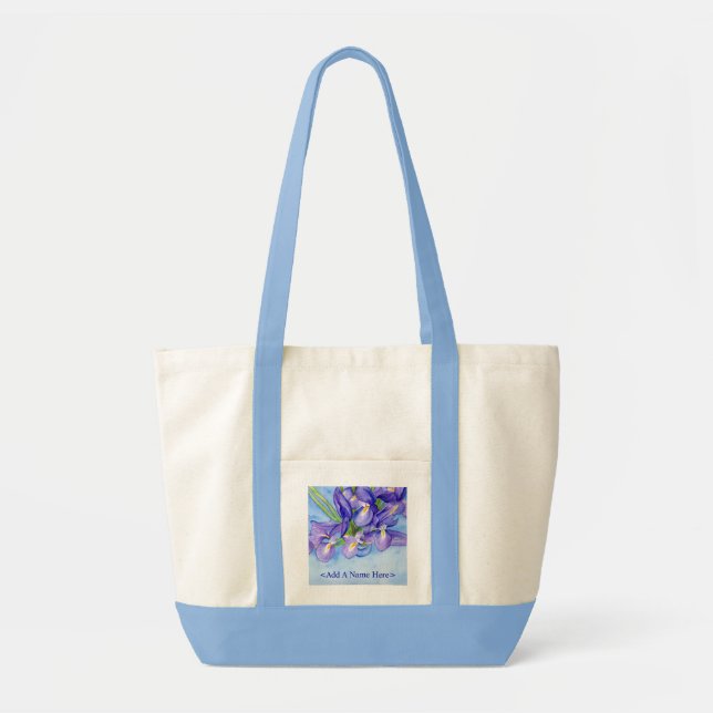 Bolsa Tote Iris Vase Flower Painting Toag (Frente)