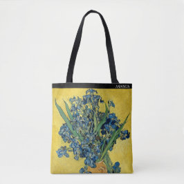 Bolsa Tote Irises by Van Gogh – Custom Text