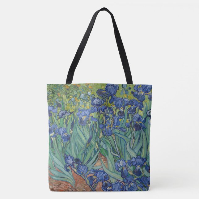 Bolsa Tote Irises, Floral Oil Painting, Vincent Van Gogh (Frente)