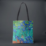 Bolsa Tote Irises, Vincent van Gogh<br><div class="desc">Vincent Willem van Gogh (30 de março de 1853 - 29 de julho de 1890) era um pintor holandês impressionista poste que se encontra entre as figuras mais famosas e influentes da história da arte ocidental. Em pouco mais de uma década, criou cerca de 2.100 trabalhos de arte, incluindo cerca...</div>