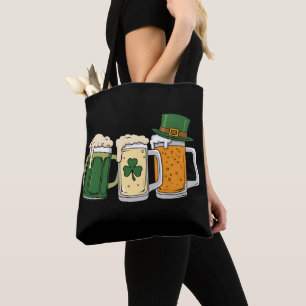 Bolsa Tote Irish Beer Ireland Flag Dia de São Patrício Shamro