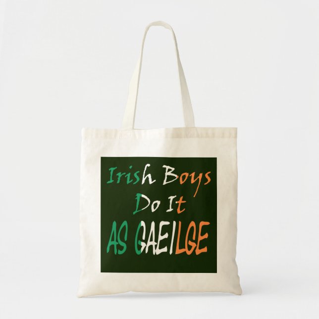Bolsa Tote Irish Boys Do It Flag As Gaeilge Btcnt (Frente)