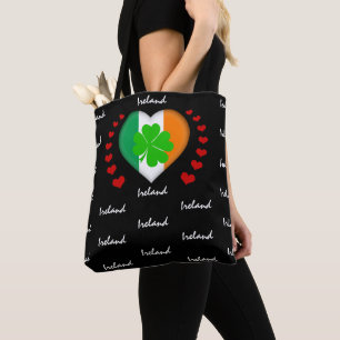 Bolsa Tote Irish Flag & Heart Irish Flag