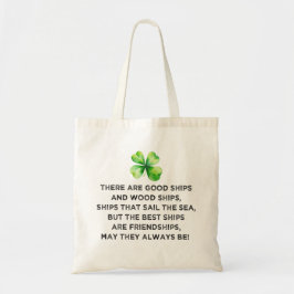 Bolsa Tote Irish Friendship Toast 4 Leaf Clover St Patricks