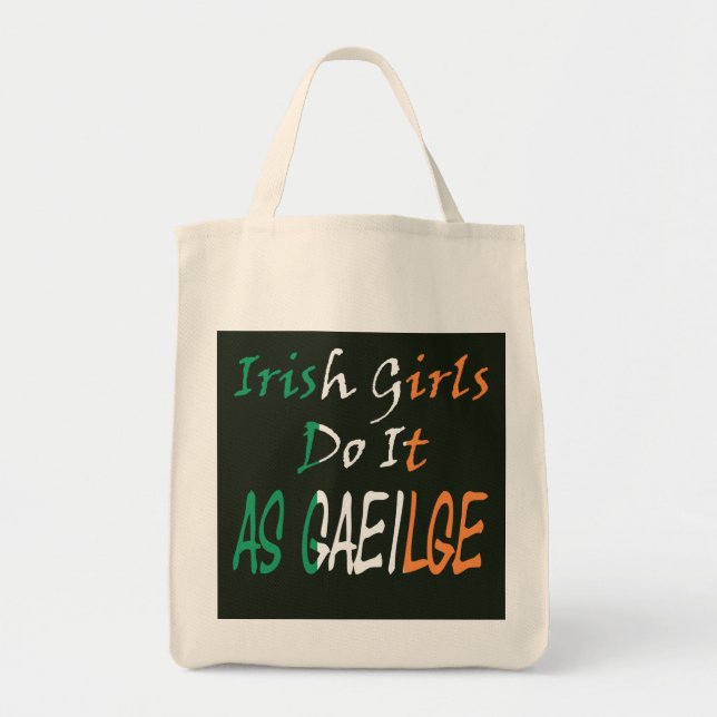 Bolsa Tote Irish Girls Do It Flag overlay gtcnt (Frente)