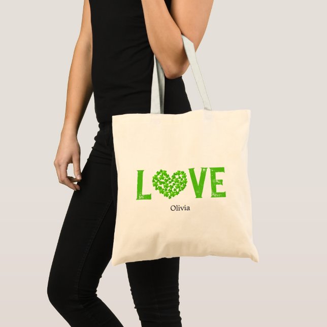 Bolsa Tote Irish Love Clover Tote Bag (Frente (produto))