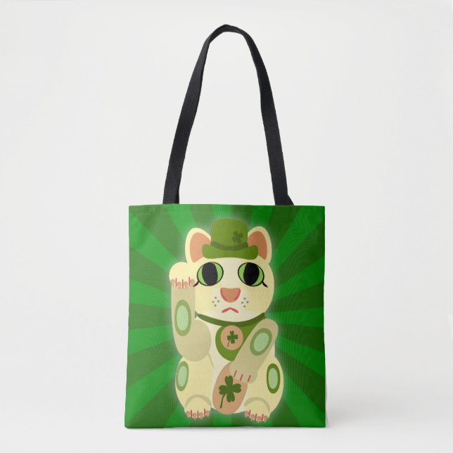 Bolsa Tote Irish Lucky Cat Mashup (Frente)