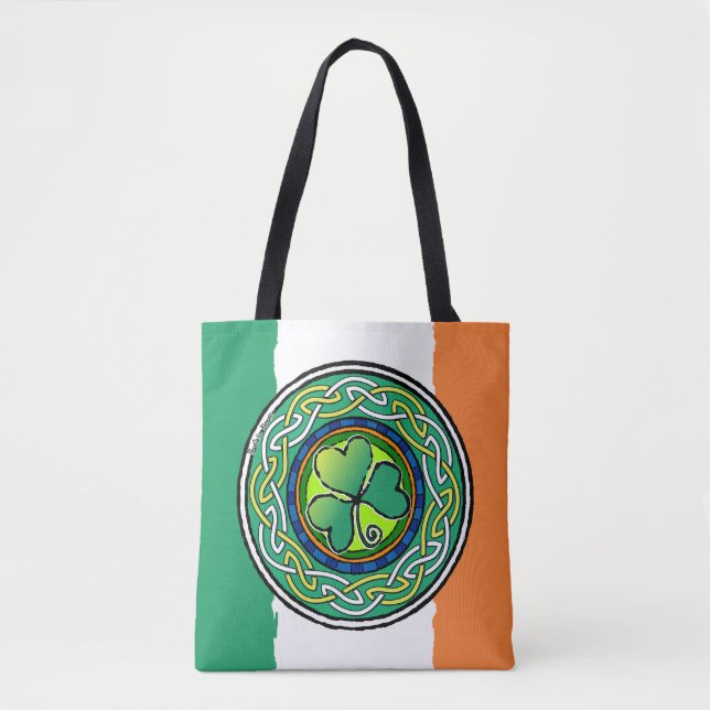 Bolsa Tote Irish shamrock (Frente)