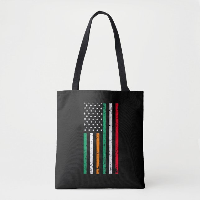 Bolsa Tote Irlandês Italiano American Flag Irlanda Itália RUA (Frente)