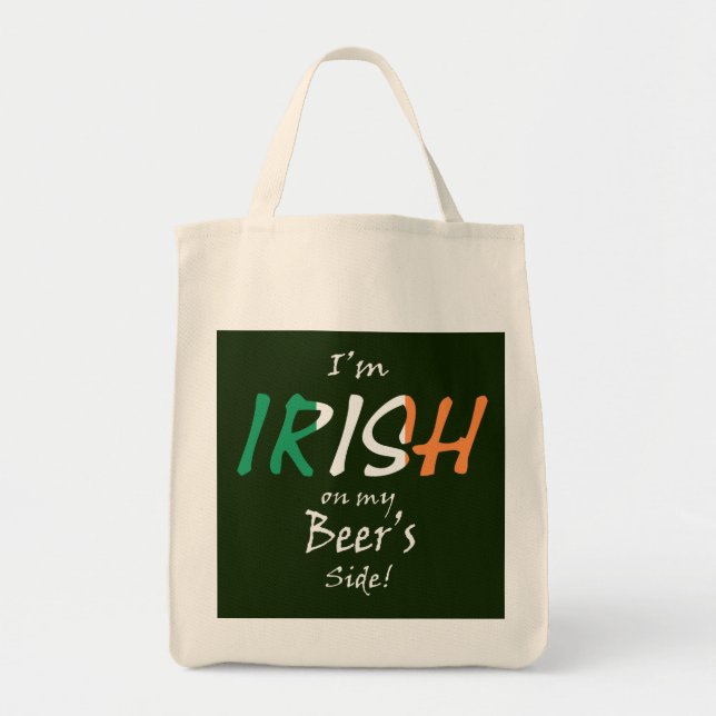 Bolsa Tote Irlandês no lado das minhas cervejas gtcnt (Frente)