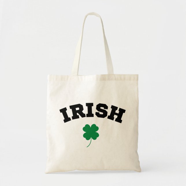 Bolsa Tote Irlandês Shamrock Rua Patrick (Frente)