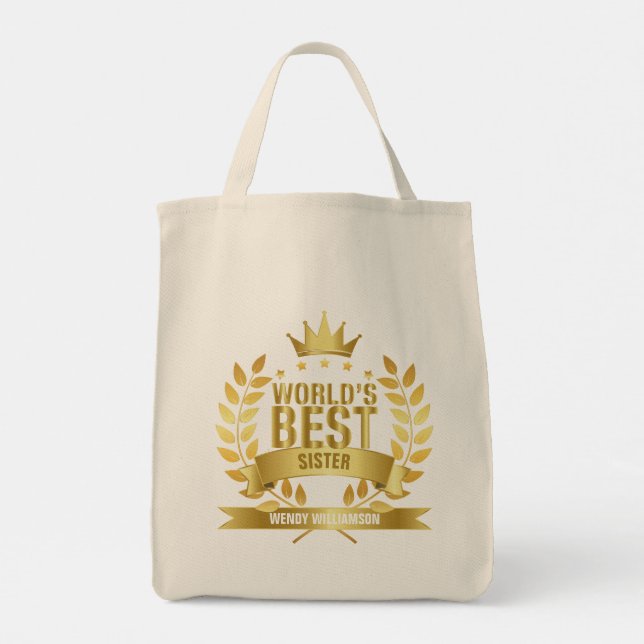 Bolsa Tote Irmã do Mundo Todo de Ouro (Verso)