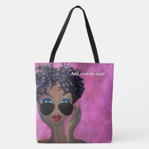 Bolsa Tote Irmandade Rosa Arte Preta