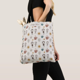 Bolsa Tote Irmão Irmã Café Mamãe Personalizado