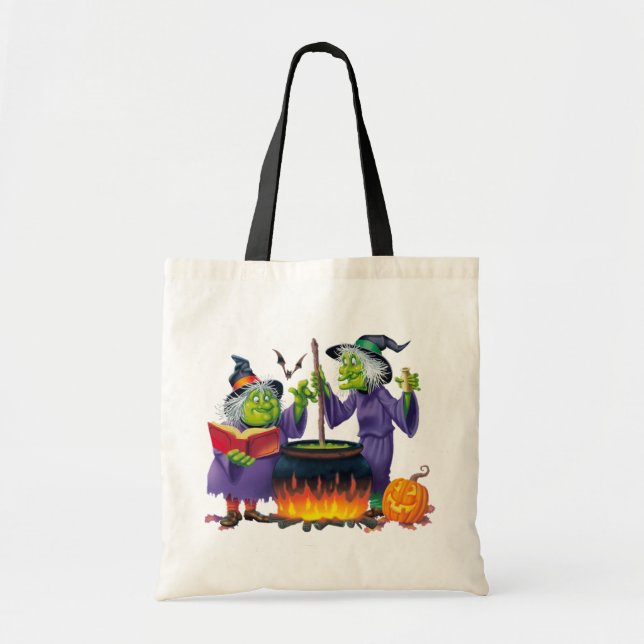 Bolsa Tote Irmãs da Poção Dia das Bruxas (Frente)
