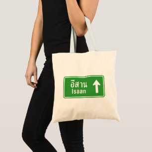 Bolsa Tote Isaan à Frente ⚠ Sinal de Trânsito da Rodovia Tail