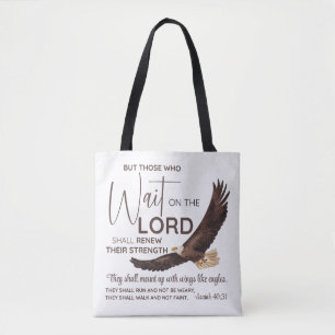 Bolsa Tote Isaiah 40:31 Aqueles que esperam pelo Senhor Águia