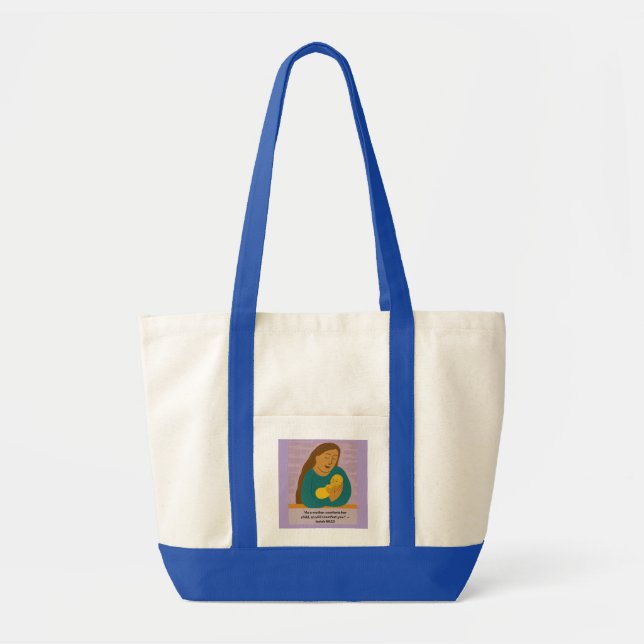 Bolsa Tote Isaiah 66:13 Comforting Mother and Baby Postcard (Frente)