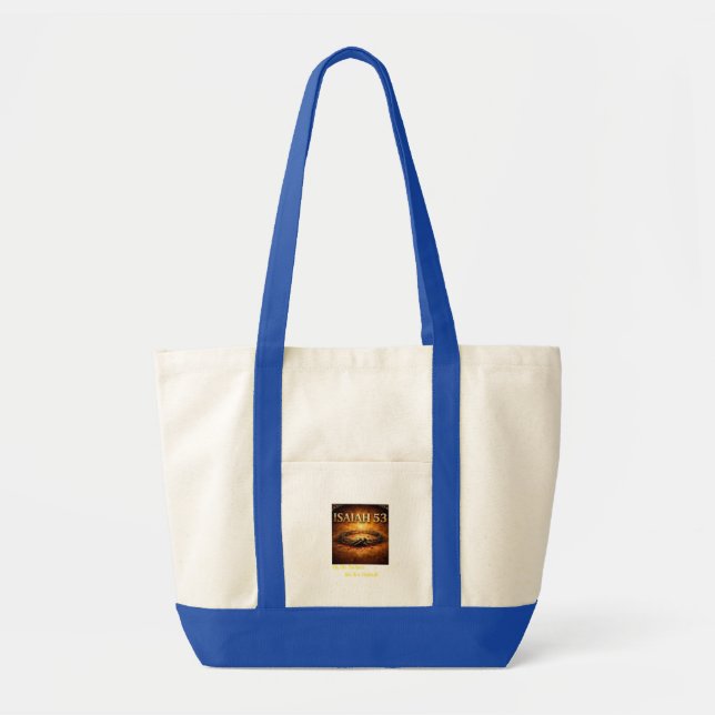 Bolsa Tote Isaías 53 - Pelas Suas Chagas Fomos Sarados (Frente)