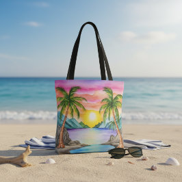 Bolsa Tote Island Tropical Beach Sunset