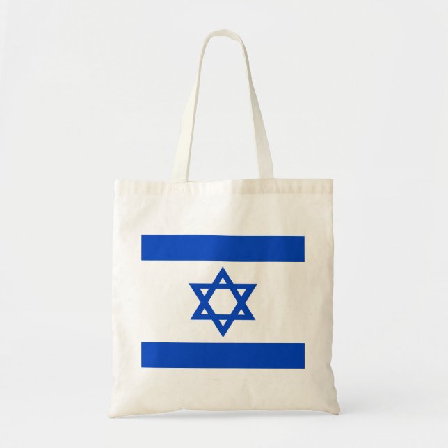 Bolsa Tote Israel bandeira azul Estrela de David (Frente)