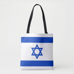 Bolsa Tote Israel sinaliza o patriótico branco-azul moderno