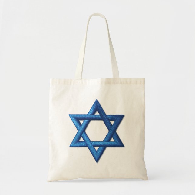 Bolsa Tote Israelita da estrela de David judaico (Frente)