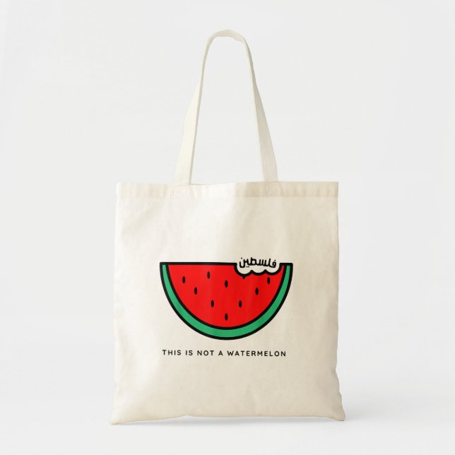 Bolsa Tote "Isto não é uma melancia" Coleção Palestina (Frente)