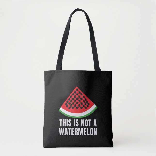 Bolsa Tote Isto não é uma melancia - keffiyeh palestino (Frente)