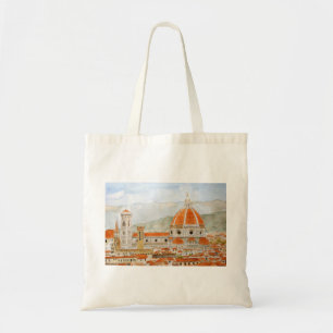 Bolsa Tote Itália Florence Catedral Duomo - pintura aquarela