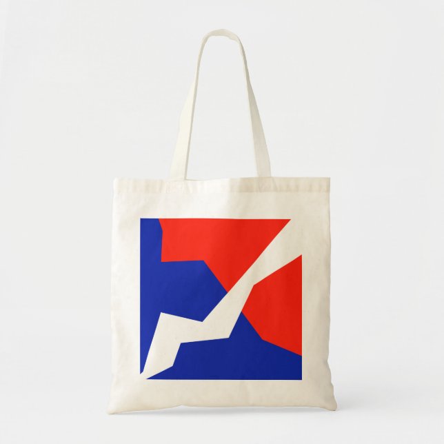 Bolsa Tote Item Branco Vermelho Azul (Frente)