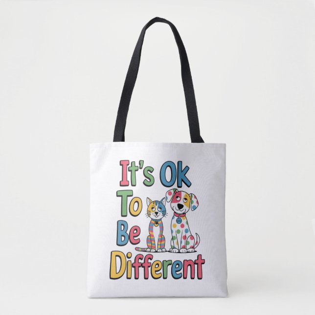 Bolsa Tote It's ok to be different (Frente)
