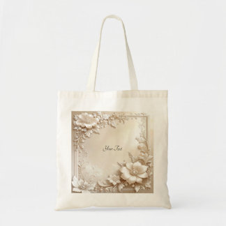 Bolsa Tote Ivory Flowers Tote Bag