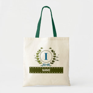 Bolsa Tote Ivy Wreath Personalizada Data de Casamento Monogra