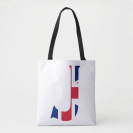Bolsa Tote J Monograma sobreposto à declaração de bandeira da