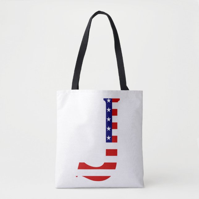 Bolsa Tote J Monograma sobreposto à declaração de bandeira do (Frente)