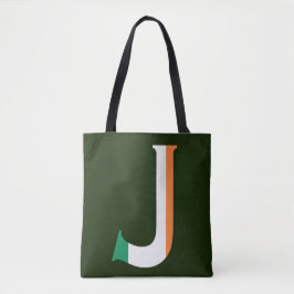 Bolsa Tote J Monograma sobreposto à Irish Flag stcnt