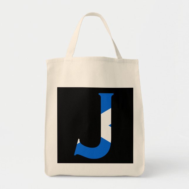 Bolsa Tote J Monograma sobreposto à Scottish Flag gtcn (Frente)