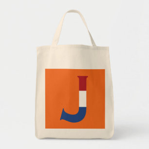 Bolsa Tote J Monograma sobreposto na bandeira NLD em gtcn ou