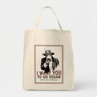 Bolsa Tote J Want You To Go Vegan