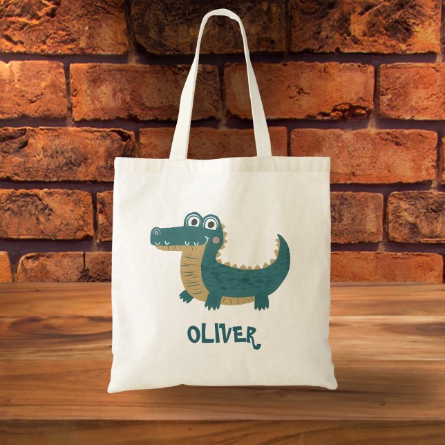Bolsa Tote Jacaré Bebê Engraçado Personalizado (Criador carregado)
