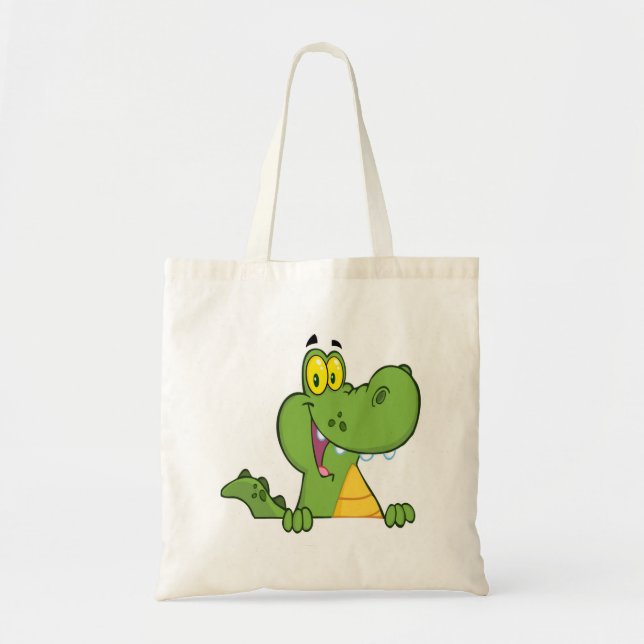 Bolsa Tote Jacaré ou crocodilo sobre um sinal (Frente)